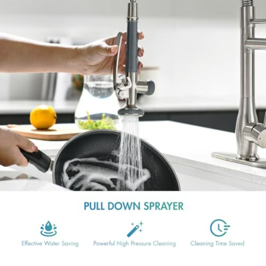 Kitchen Faucet with Pull Down  - Commercial Kitchen Double Sink review and price