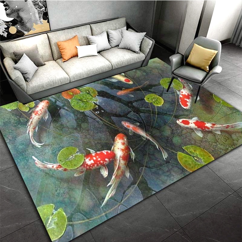 1pc 3D Koi Fish Rug - Non-Slip - Commercial Kitchen Mats Anti Fatigue 리뷰 및 가격