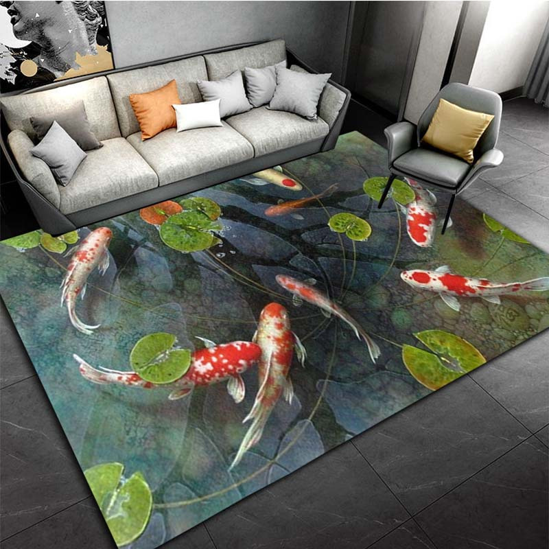 1pc 3D Koi Fish Rug - Non-Slip - Commercial Kitchen Mats Anti Fatigue 리뷰 및 가격