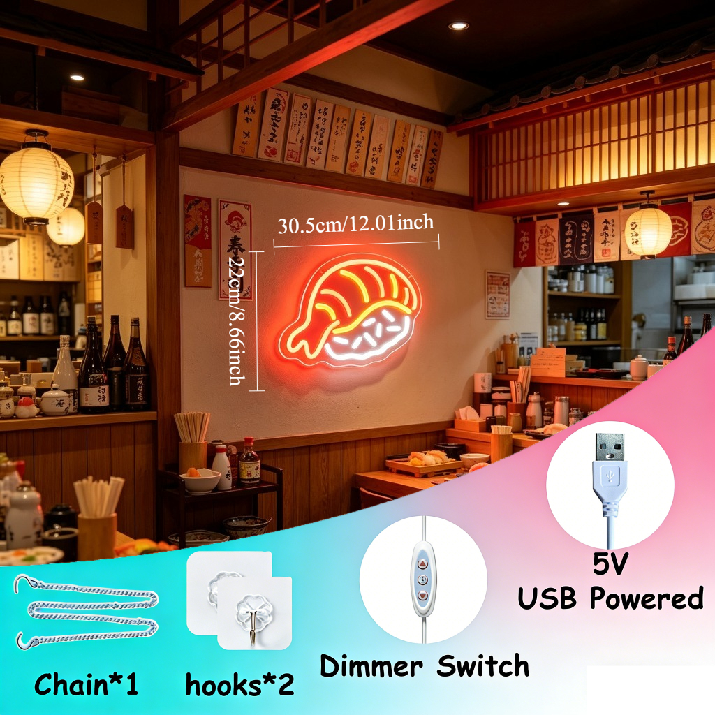 Creative Sushi LED Neon Light  - Commercial Kitchen Japanese review and price