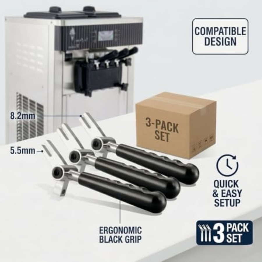 3-Pack Metal Replacement Handl - Soft Serve Ice Cream Machine review and price