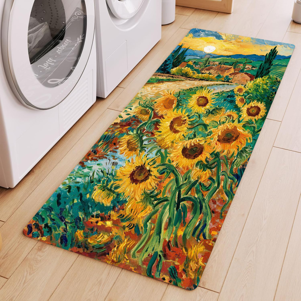 Van Gogh Style Sunflower Oil P - Commercial Kitchen Mats Anti Fatigue 리뷰 및 가격