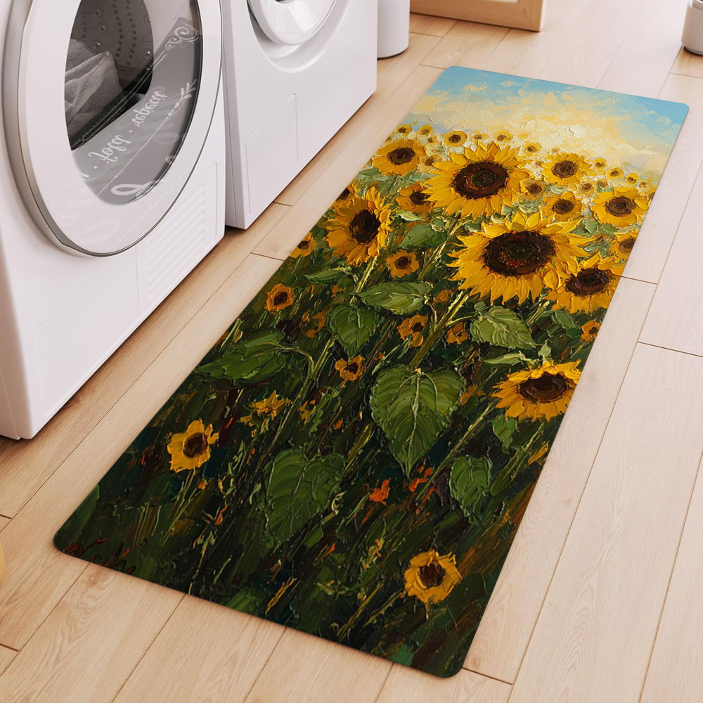 Van Gogh Style Sunflower Oil P - Commercial Kitchen Mats Anti Fatigue 리뷰 및 가격