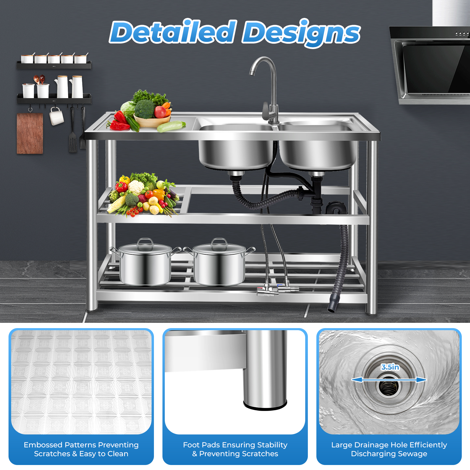 Stainless Steel Sink Commercia - Commercial Kitchen Double Sink review and price