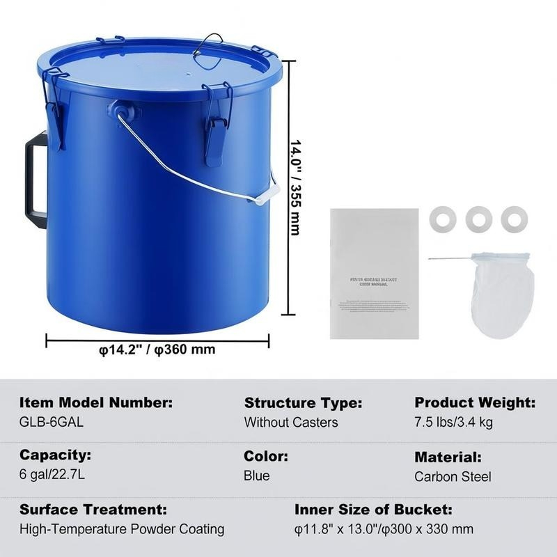 Carbon Steel Oil Storage Pail  - Commercial Kitchen Oil Filter 리뷰 및 가격