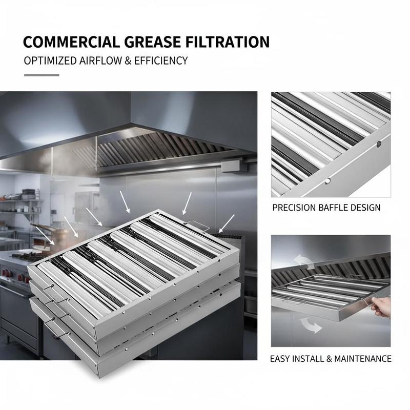 6 Pieces Range Hood Baffles 19 - Commercial Kitchen Hood Design review and price