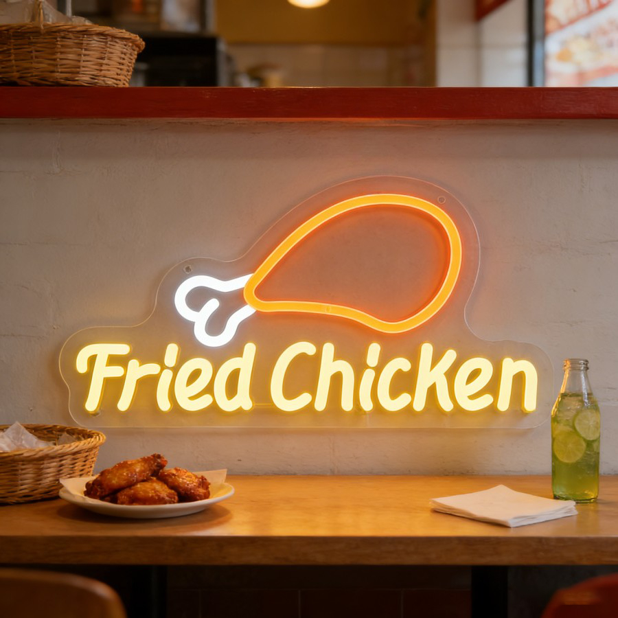 Fried Chicken LED Neon Sign fo - Commercial Kitchen Ideas review and price