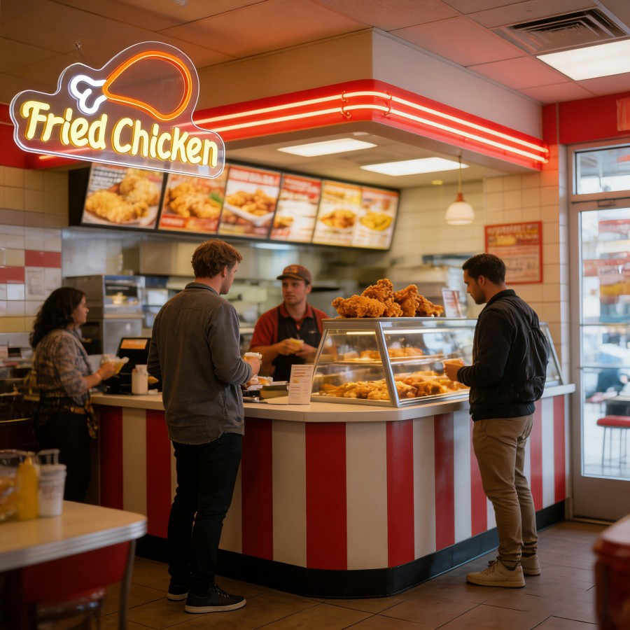 Fried Chicken LED Neon Sign fo - Commercial Kitchen Ideas review and price