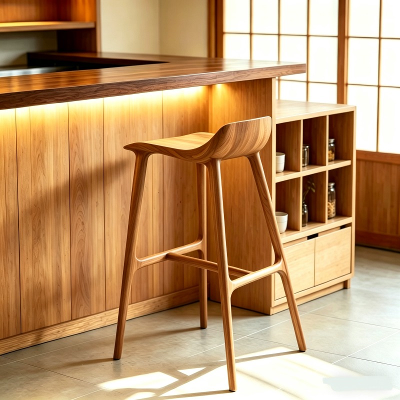 Wooden Save Space Bar Stools S - Commercial Kitchen Interior 리뷰 및 가격