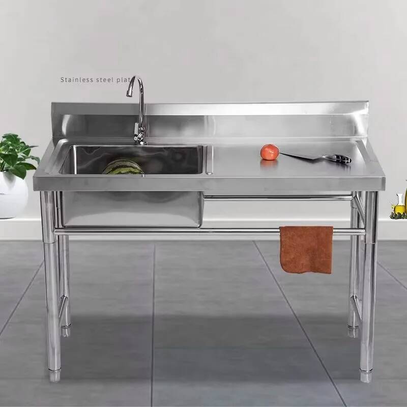 Basin Commercial Integrated St - Commercial Kitchen Double Sink review and price